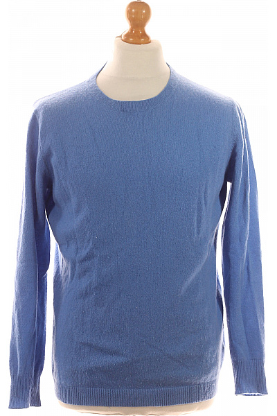 Pánský Pulovr Kašmírový Modrý NOTSHY Second Hand Vel. S