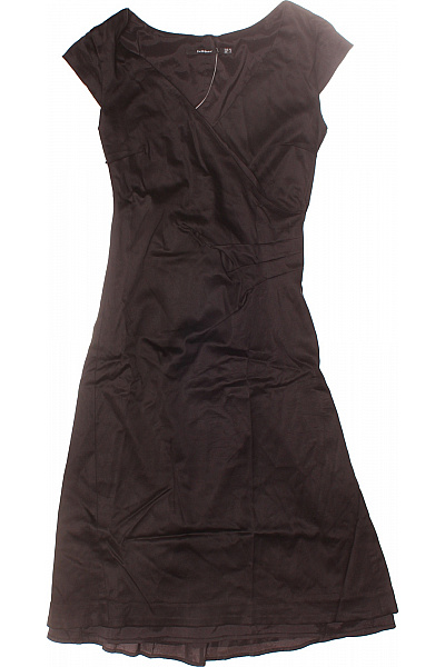InWear hnědé zavinovací šaty krátký rukáv elegantní koktejlové saténové Vel. 32 | InWear | obrázek 2