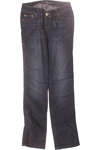 Dámské Kalhoty Rovné Modré Vel. 28