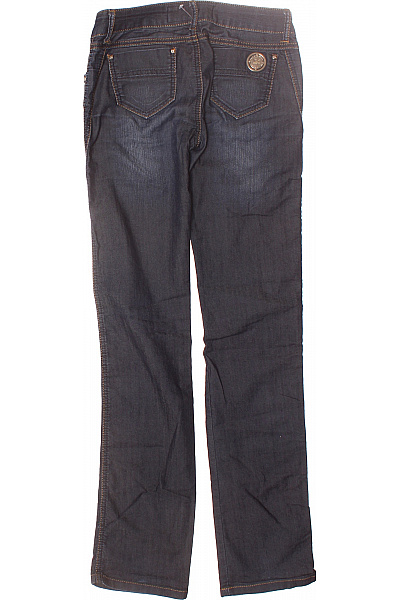 Dámské Kalhoty Rovné Modré Vel. 28