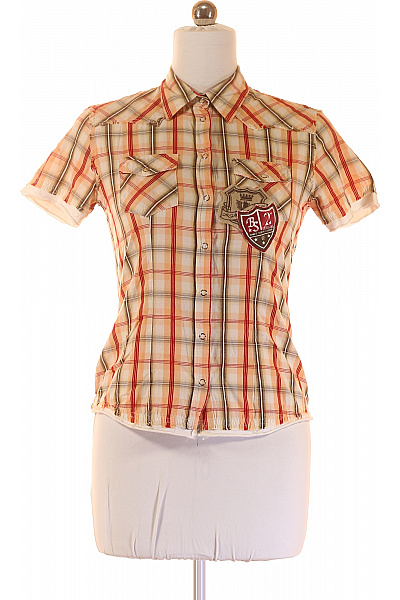 Kostkovaná Dámská Košile Oranžová Next Vel. 38