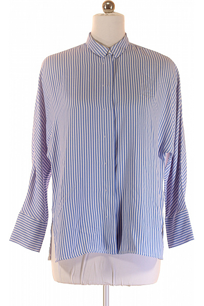 Vzorovaná Dámská Košile Modrá MANGO Vel. M