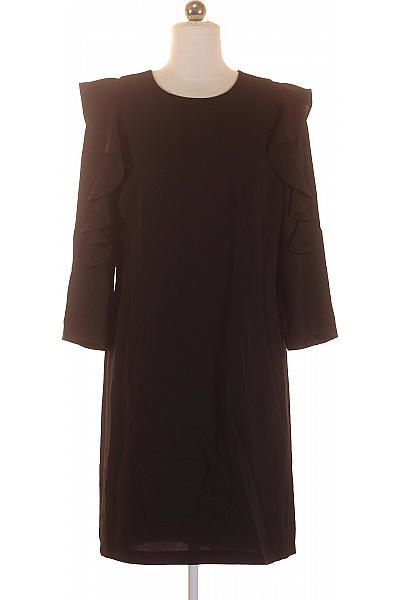 Tričkové  Šaty Černé HALLHUBER Second hand Vel. 34