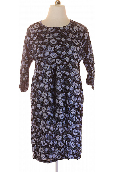  Šaty s Květinovým Potiskem Modré MASAI Vel. L