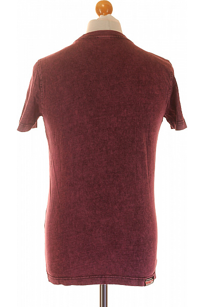 DIESEL Pánské Tričko s Potiskem Vínová Vel. S | DIESEL | obrázek 2