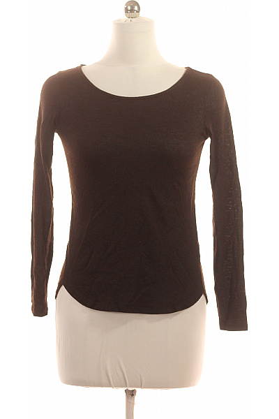 CAMAIEU Dámská hnědá halenka dlouhý rukáv úpletová delší Vel. S | CAMAIEU | obrázek 2