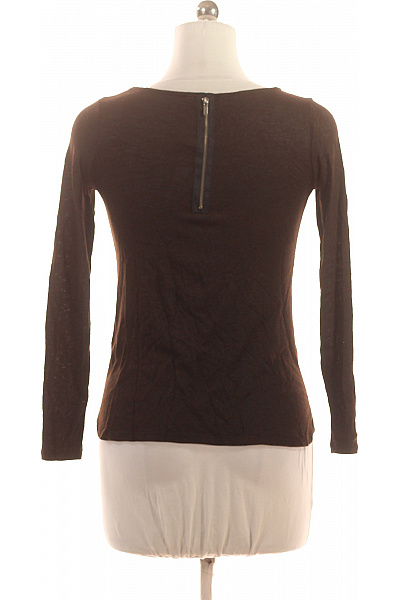 CAMAIEU Dámská hnědá halenka dlouhý rukáv úpletová delší Vel. S | CAMAIEU | obrázek 3