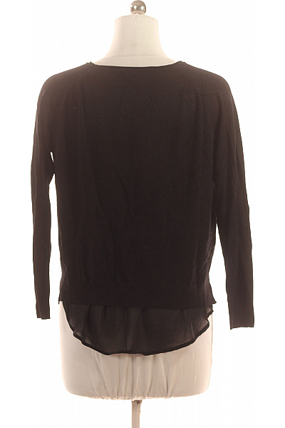 Esmara Dámský černý viskózový pulovr lehký volný s košilovou vsadkou Vel. 44/46 | Esmara | obrázek 2