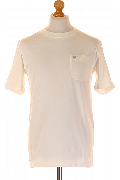 Scotch & Soda Jednoduché Pánské Tričko Bílé Vel. S