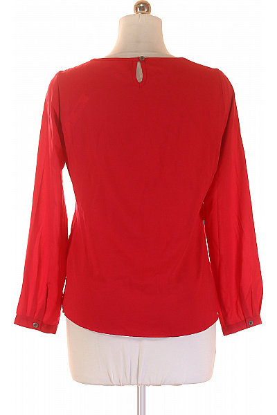 OBJECT Dámská červená polyesterová halenka s dlouhým rukávem a kapsami elegantní Vel. 40 | OBJECT | obrázek 3