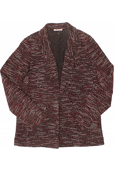 Orsay Dámské Sako Elegantní Podzimní Třpytivé Vzorované červené černé Vel. 38