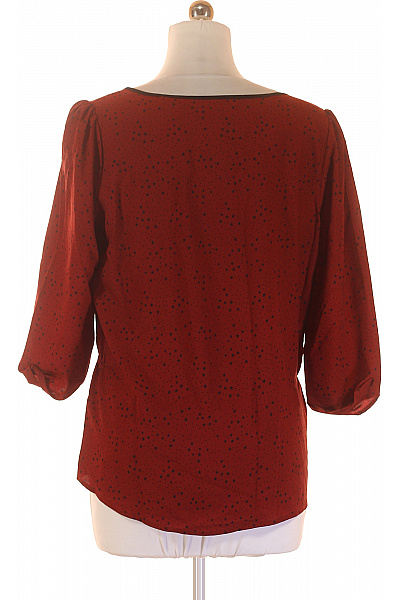 MAISON SCOTCH Červená polyesterová halenka s potiskem hvězdy elegantní volná Velikost 4 | MAISON SCOTCH | obrázek 3