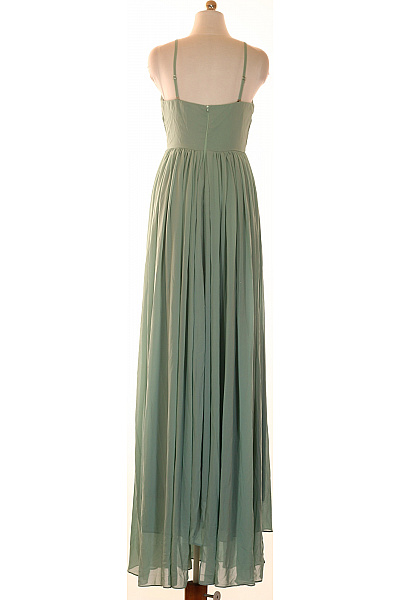 kraimod Dámské šaty bez rukávů dlouhé společenské plisované zelené Velikost 38 | kraimod | obrázek 3