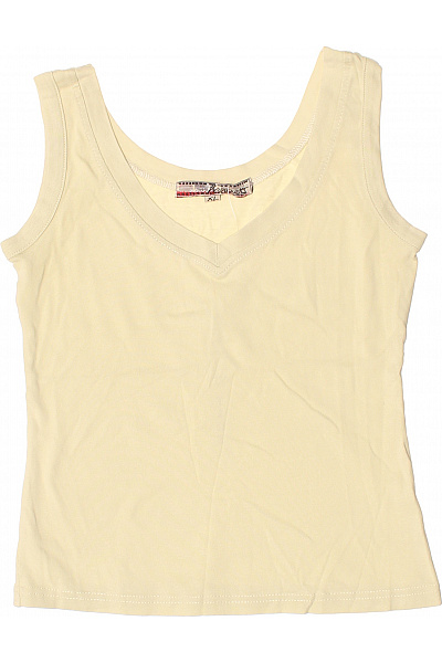 KENVELO Dámské žluté basic tílko V-výstřih jednobarevné Velikost xl | KENVELO | obrázek 2