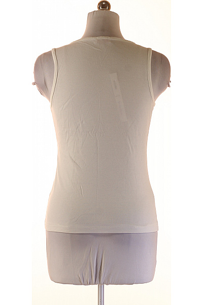 Orsay Dámské bílé tílko s nabíraným kulatým výstřihem basic Vel. XS | Orsay | obrázek 2