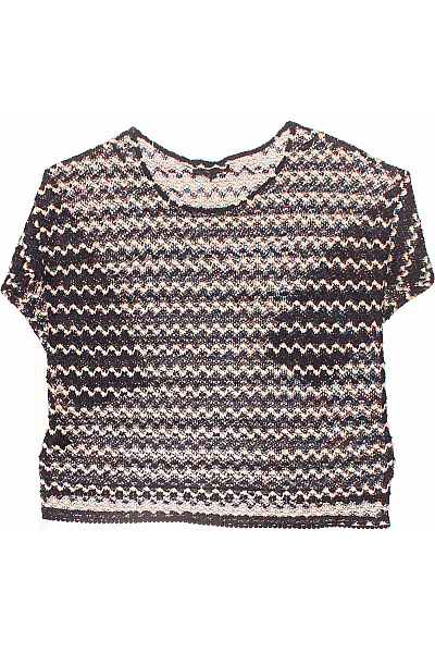 Next Dámský ažurový vzorovaný pulovr černobéžový volný Velikost 40 | Next | obrázek 3