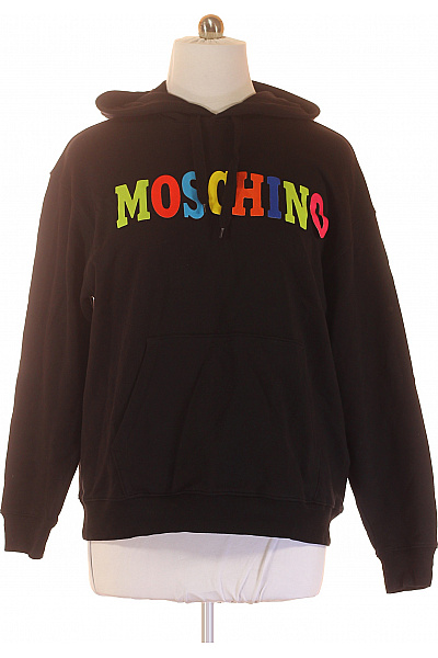 Pánská Mikina Bez Zapínání Černá MOSCHINO Second Hand Vel. 50