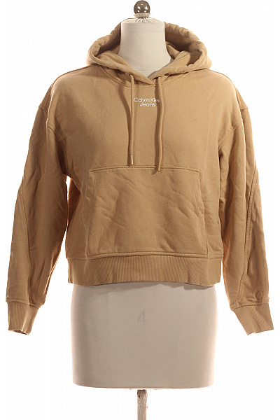 Dámská Mikina Bez Zapínání Hnědá Calvin Klein Vel. XS