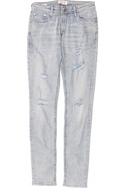 JACK & JONES Roztrhané Pánské Džíny Modré Vel. 30/34