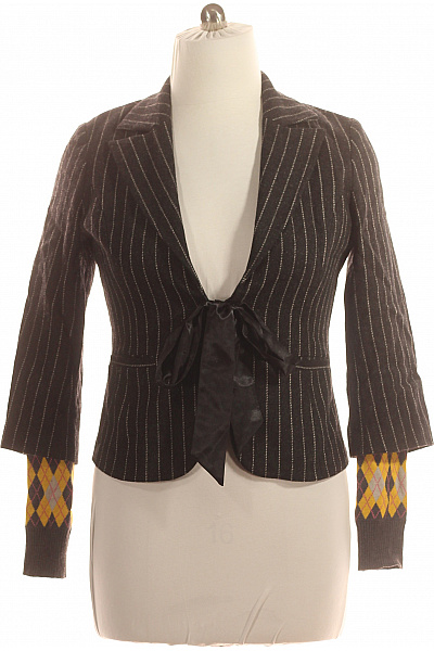 Teplé Dámské Sako Vlněné Šedé Vel. L