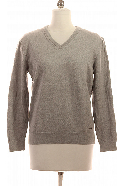 Ragman Pánský šedý svetr pulovr lehký basic s výstřihem do V Vel. s | Ragman | obrázek 2