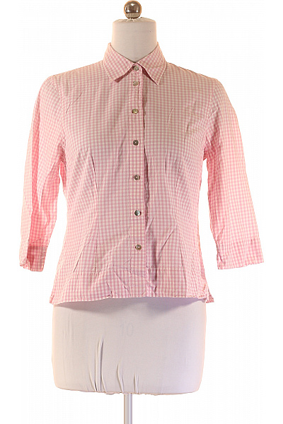 PART TWO Dámská růžová kostkovaná košile vypasovaná ležérní s knoflíčky Vel. 38 | PART TWO | obrázek 2