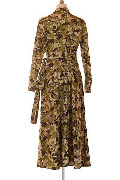 Woolrich Zelené dámské šaty s dlouhým rukávem a páskem Vel. xs | Woolrich | obrázek 3