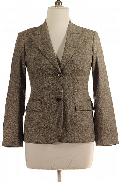 Dámské Sako Vlněné Černobílé SISLEY Second hand Vel. 46 | SISLEY | obrázek 2