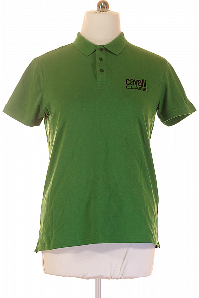 Roberto Cavalli Pánské Tričko s Límečkem Zelené | roberto cavalli | obrázek 2