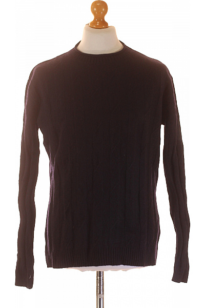 Pánský Svetr Se Vzorem Vlněný Modrý Second hand Vel. M | LAWRENCE GREY | obrázek 2