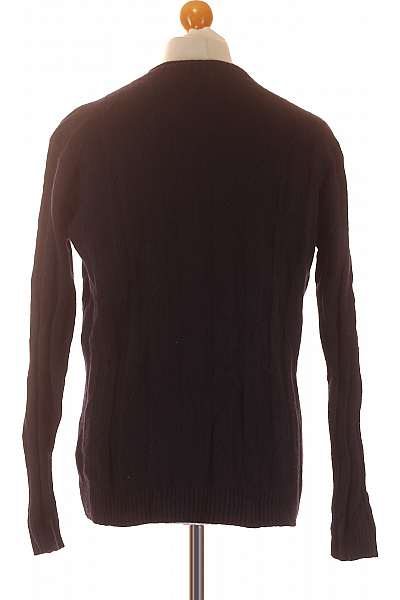 Pánský Svetr Se Vzorem Vlněný Modrý Second hand Vel. M | LAWRENCE GREY | obrázek 3