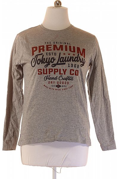 Pánské Tričko S Potiskem Šedé TOKYO LAUNDRY Vel. L