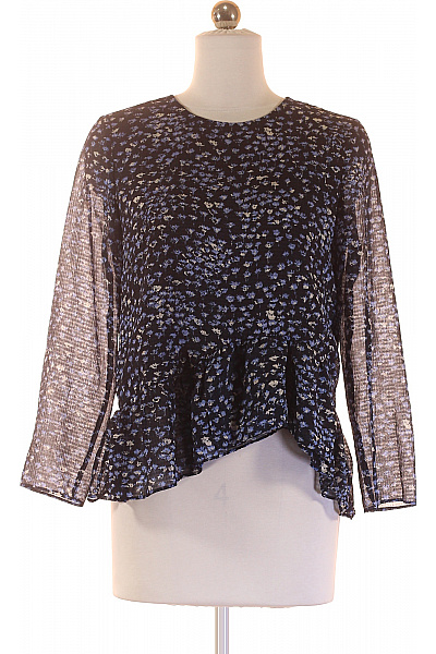 Vzorovaná  Halenka Modrá MANGO Vel. XS | MANGO | obrázek 2