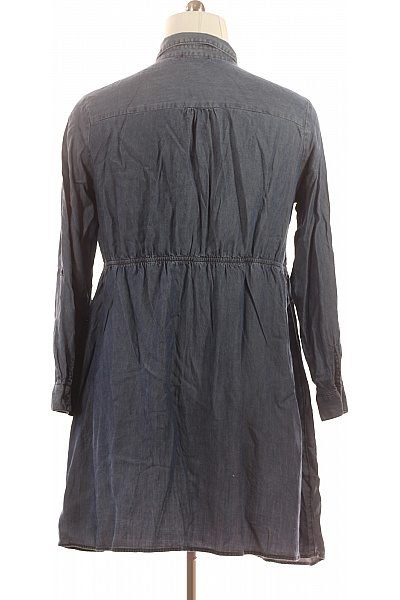 Esmara Dámské lyocellové džínové košilové šaty s dlouhým rukávem modré empírové volné denní Velikost 46 | Esmara | obrázek 3