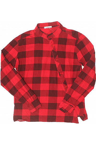 Dámská červená kostkovaná košile s dlouhým rukávem ležérní Vel. M | Unimoda | obrázek 2