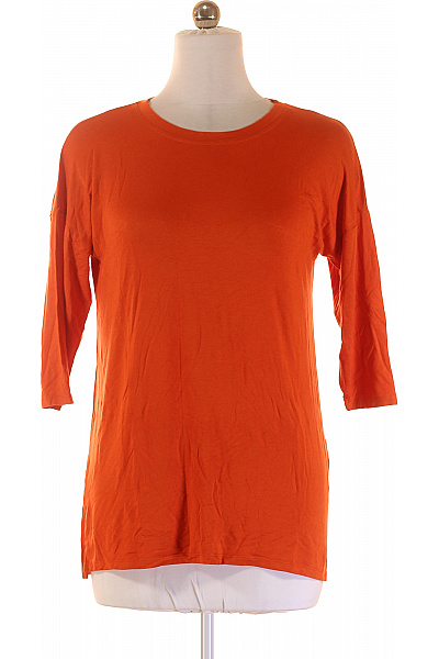 F&F Dámské oranžové modalové tričko basic s kulatým výstřihem a tříčtvrtečním rukávem Vel. 38 | F&F | obrázek 2