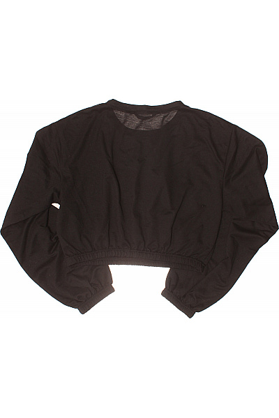 shein Dámský černý crop top s motýlem a balonový rukáv Vel. M | shein | obrázek 3