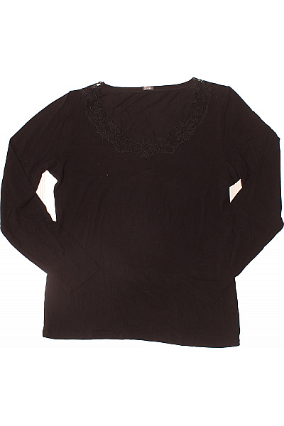 Janina Dámské černé tričko s dlouhým rukávem a krajkou Velikost S | Janina | obrázek 2