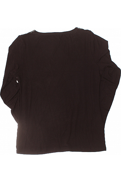 Janina Dámské černé tričko s dlouhým rukávem a krajkou Velikost S | Janina | obrázek 3