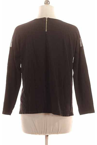 Esmara Dámské černé bavlněné tričko dlouhý rukáv basic síťované ramena Velikost 40/42 | Esmara | obrázek 3