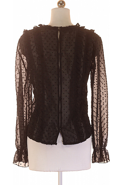 ZARA Vzorovaná  Halenka Černá Second hand Vel. XS | ZARA | obrázek 3