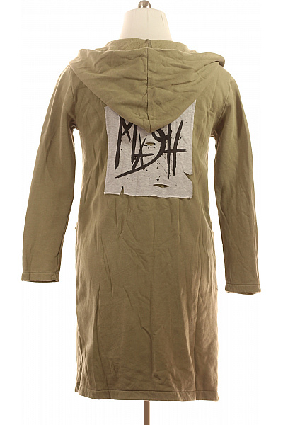 Dámský dlouhý khaki kardigan s kapucí a kapsami volný jarní lehký Velikost XL | Unimoda | obrázek 3