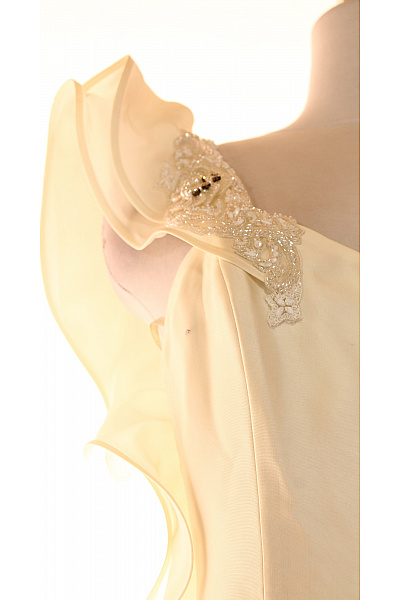 Svatební šaty  Šaty Hedvábné Béžové Vel. 38 | Unimoda | obrázek 6