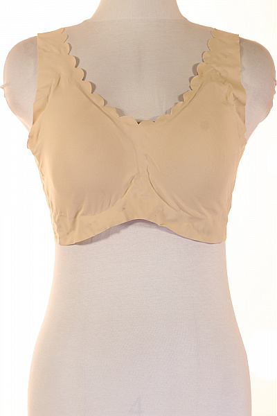 DSIRED Dámská bezešvá podprsenka hladká bez kostic bez zapínání na doma béžová Vel. xl | DSIRED | obrázek 2