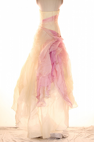 Šaty Hedvábné Béžové Vel. 40 | Unimoda | obrázek 2