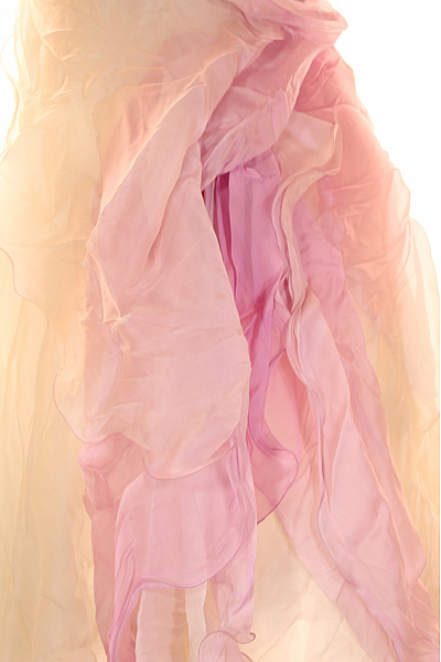 Šaty Hedvábné Béžové Vel. 40 | Unimoda | obrázek 3