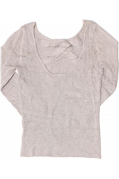 STRADIVARIUS Dámská světle šedá žebrovaná halenka s dlouhým rukávem Velikost M | STRADIVARIUS | obrázek 3