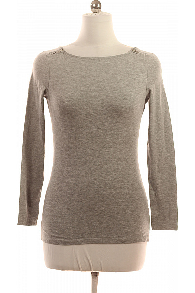 Esmara Dámské bavlněné tričko šedé basic dlouhý rukáv lodičkový výstřih Vel. 40/42 | Esmara | obrázek 2