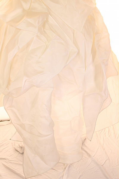 Šaty Hedvábné Béžové Vel. 40 | Unimoda | obrázek 5