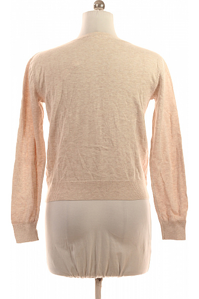 HM  Dámský bavlněný kardigan propínací basic béžový žebrovaný lehký Velikost M | HM  | obrázek 3